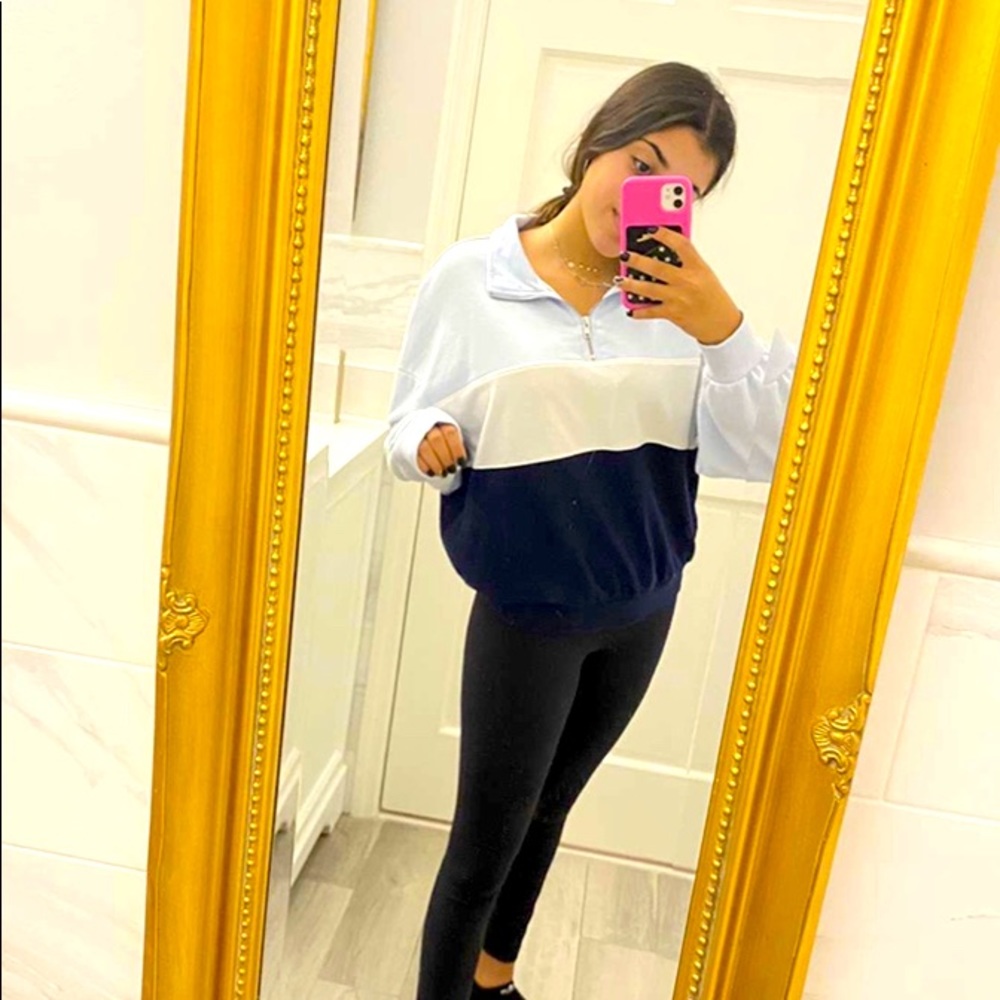 Garage multi-color quarter zip hoodie